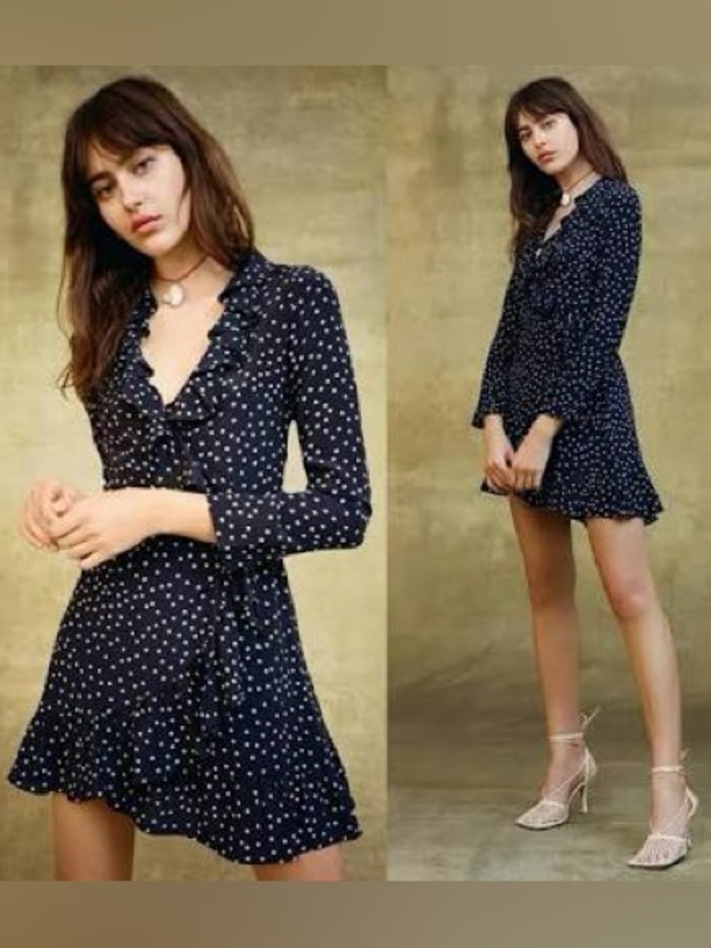 REALISATION PAR
The Alexandra Dress - Navy Star
100% SILK | Size S